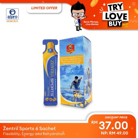 (TLB) Zentril Sports 6 Sachets | For Flexibility, Energy and Rehydration