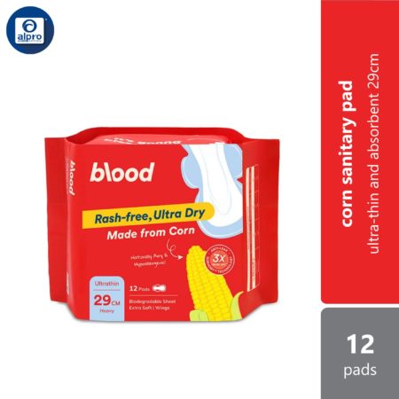 Blood 29cm Corn Pad 12s | Ultra-Thin and Absorbent