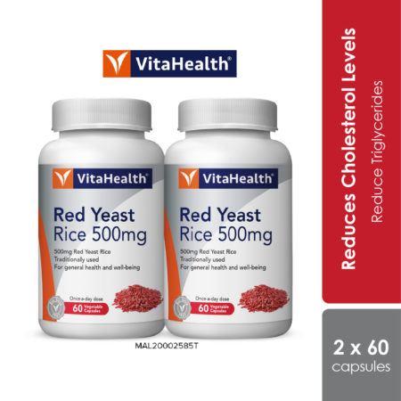 Vitahealth Red Yeast Rice 500mg 2x60s | Cholesterol Management