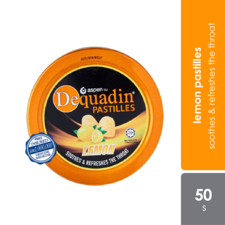 Dequadin Pastilles Lemon 50g 50s |for Sore Throat