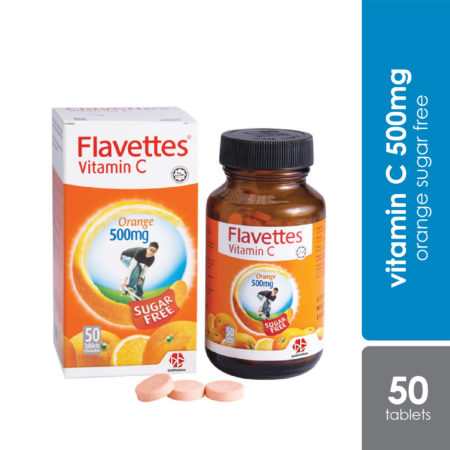 Flavettes Sugar Free Vitamin C 500mg (Orange) 50s