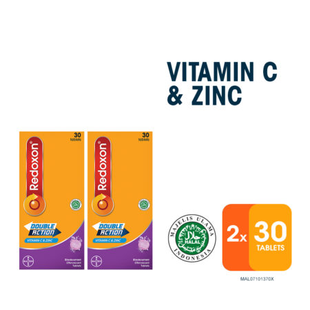 Redoxon Blackcurrant Effervescent 2x30s | Vitamin C + Zinc