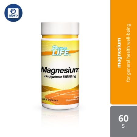 Powerlife Magnesium 555.56mg 60s