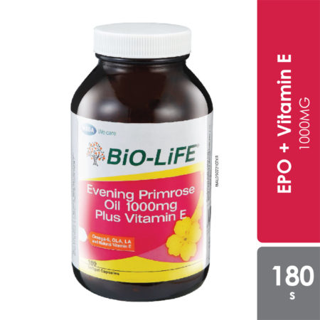 Bio-life Evening Prime Rose 1000mg Plus Vitamin E 180s | Women's Health