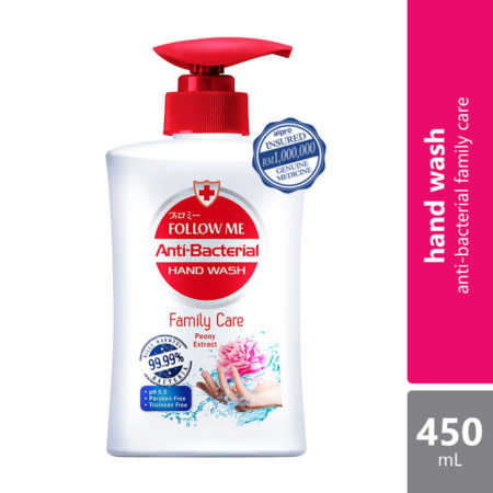 Follow Me Anti Bacteria Hand Wash Family Care 450ML | Peony Extract