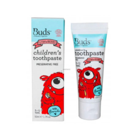 Buds Everyday Children’s Toothpaste Strawberry With Fluoride 3-12 Years 50ML