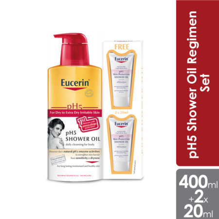 Eucerin Ph5 Shower Oil 400ml Free 2x20ml