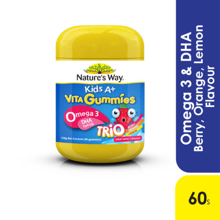 Natures Way Kids A+ Omega 3 Trio 60s DHA Fish Oil