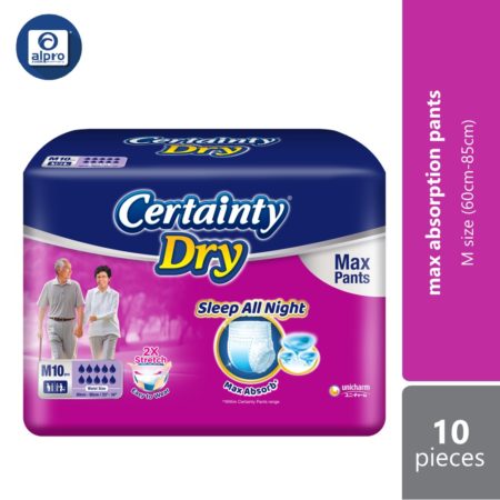 Certainty Maxpants Adult Diaper (Pants) | Regular Pack (M Size) X 10s