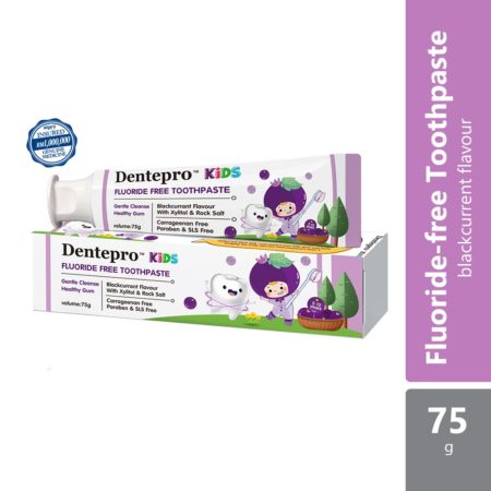 Dentepro Kids Fluoride Free Toothpaste 75g | Blackcurrant Flavor