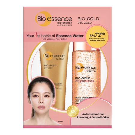 Bio Essence Bio-Gold Cleanser 100g + Rose Gold Water 100ml | Bio-Gold Skincare Set