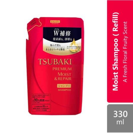 Tsubaki Premium Moist & Repair Shampoo (Refill) 330ml | A Fresh Floral Fruity Scent