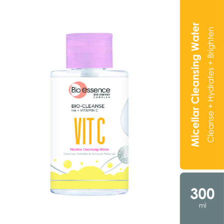 Bio Essence Bio-Cleanse Ha+ Vitamin C Micellar Water 300ml | Cleanse + Hydrates + Brighten