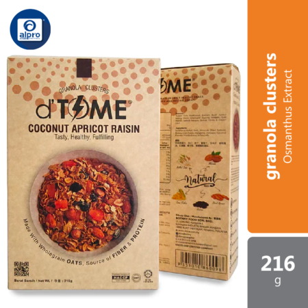 D'time Coconut, Apricot & Raisin Granola 216g