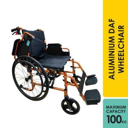 Bmate BB310LAJ-46 Aluminium DAF Lightweight Wheelchair 24 Inch | Detachable Arm and Footrest