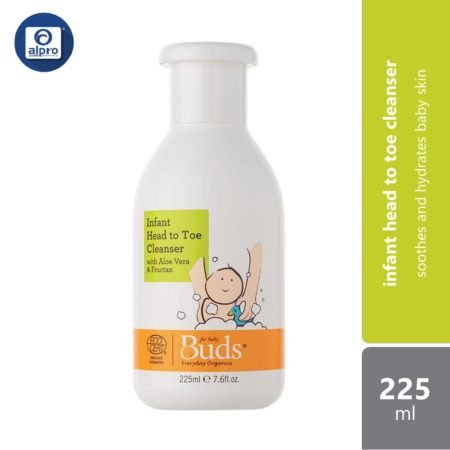 Buds Everyday Organics Head To Toe Cleanser 225ml | Soothes And Hydrates Baby Skin