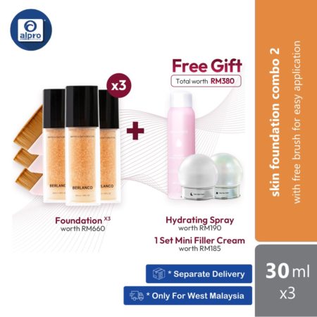 Berlanco Water Glow Foundation Combo 2 | 3x Foundation