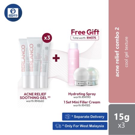 Berlanco Acne Relief Soothing Gel Combo 2 | 3x Acne Relief Soothing Gel