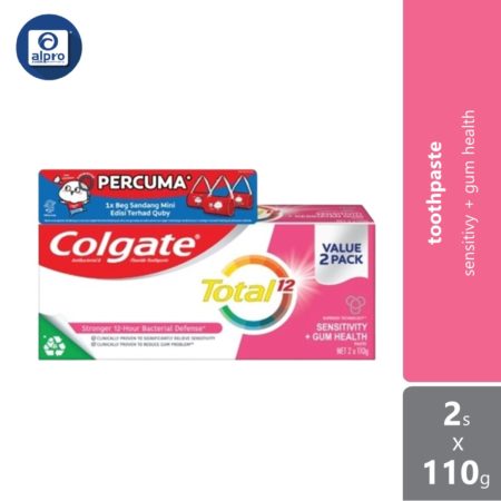 Colgate Total Sensitivity + Gum Health 110g 2s Free Quby Sling Bag | Provides Protection Against Bacteria