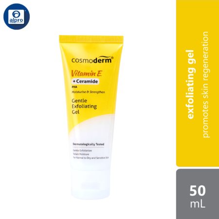 Cosmoderm Vitamin E Gentle Exfoliating Gel 50mL | Promotes Skin Regeneration