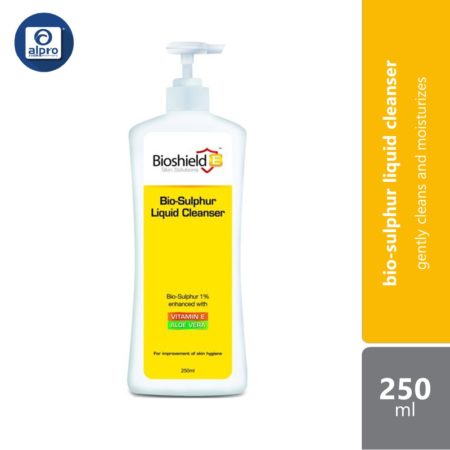 Bioshield E Bio-Sulphur Liquid Cleanser 250ml | Gently Cleans and Moisturizes