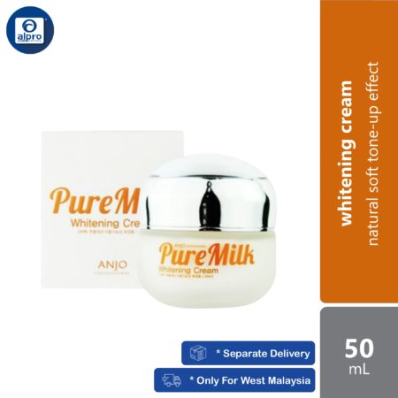 ANJO Pure Milk Whitening Cream 50mL | Natural Soft Tone-Up Effect