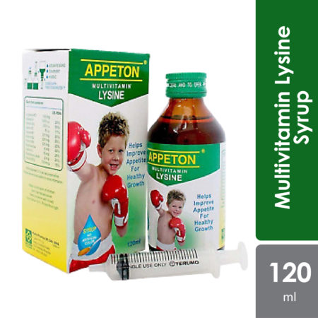 Appeton Multivitamin Lysine Syrup 120ml | Promote Overall Healthy Growth