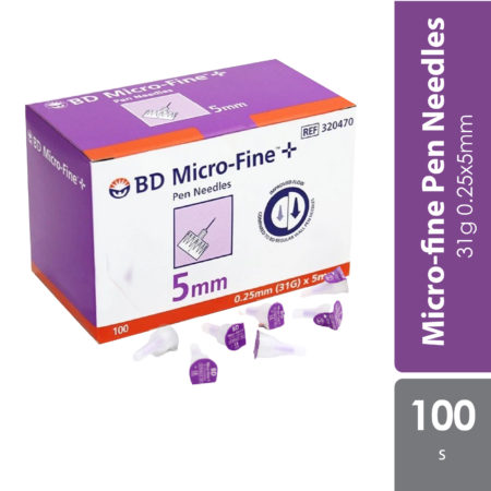 BD Micro-fine Pen Needles 31g 0.25x5mm 100s