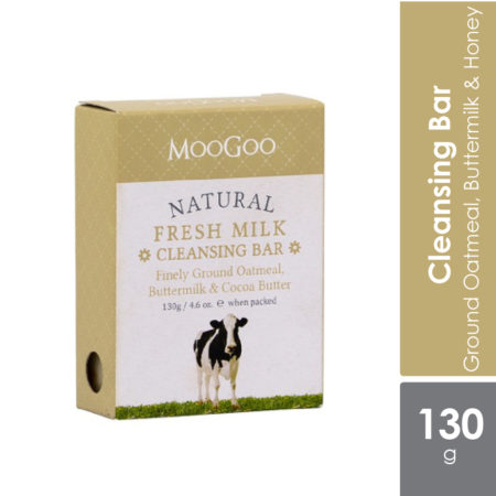 Moogoo Natural Fresh Milk Cleansing Bar (with Ground Oatmeal Buttermilk & Honey) 130g (exp Date: 05/2022)