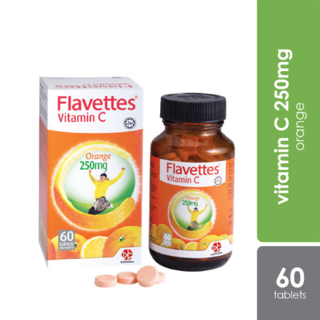 Flavettes Vitamin C 250MG (Orange) 60S | For Adult