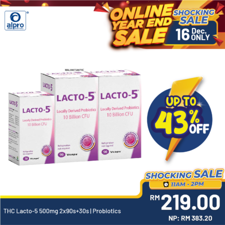 THC Lacto-5 500mg 2x90s+30s | Probiotics