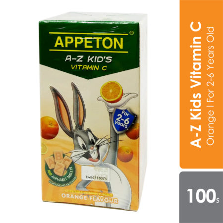 Appeton A-Z Kids Vitamin C Orange 100s | For Children Age 2-6 Years Old