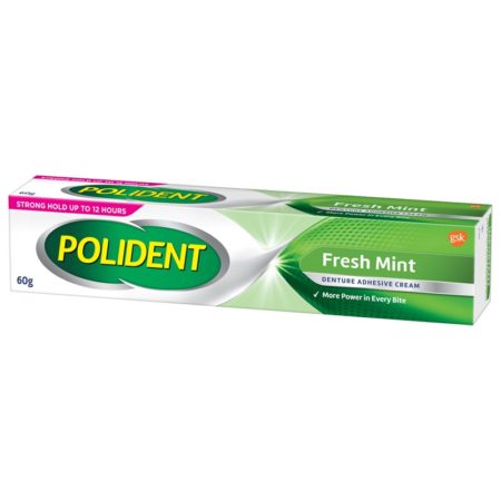 *Polident Fresh Mint Denture Adhesive Cream 60g | Denture Extra Hold