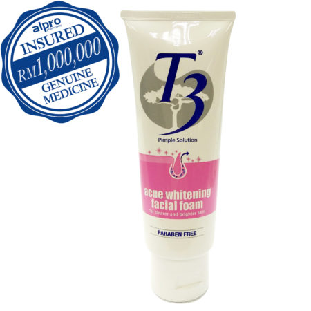 T3 Acne Whitening Facial Foam 100g