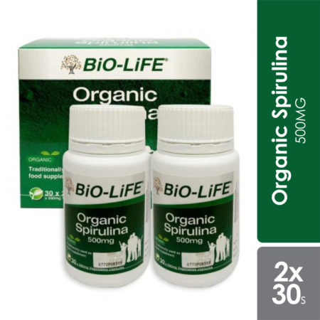 Bio-life Organic Spirulina 500mg 2x30s | High Antioxidant