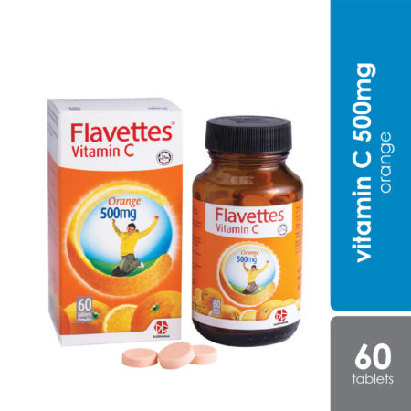 Flavettes Vitamin C 500mg (Orange) 60s | General Well-being