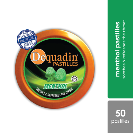 Dequadin Pastilles Menthol 50g 50s |for Sore Throat