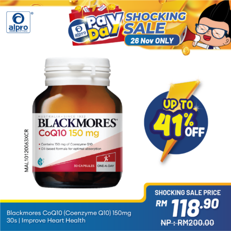 Blackmores CoQ10 (Coenzyme Q10) 150mg 30s | Improve Heart Health