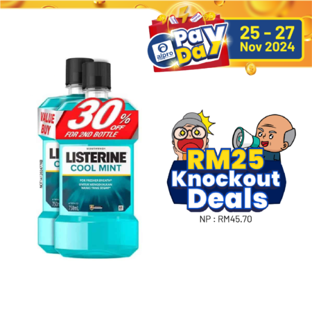 Listerine Cool Mint 2x750ml | Gives Lasting Fresh Breath