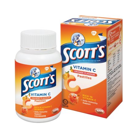 Scotts Vitamin C Pastilles (Orange) 50s | For Children Above 2 Years Old