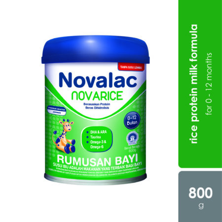 Novalac Novarice Infant's Rice Protein Milk Formula 800g | For Age 0-12 Months