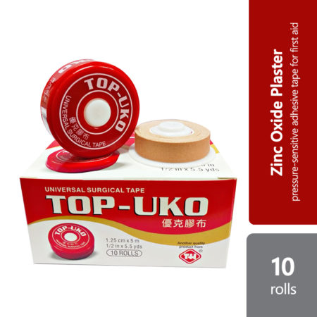 Top-uko Zinc Oxide Plaster 1/2x5yds Roll