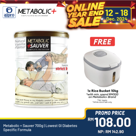 Metabolic + Sauver 700g | Lowest GI Diabetes Specific Formula