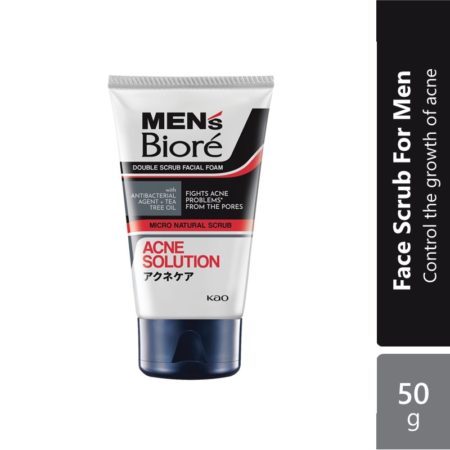 Biore Men Double Scrub Acne Facial Foam 100g