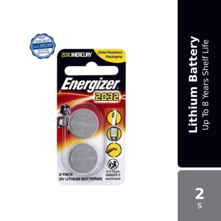 Energizer Lithium coin Battery 2032 -2s/Pack