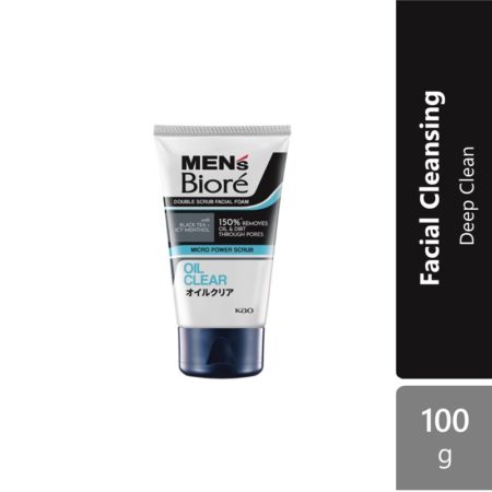 Biore Men Double Scrub Oil Clear Foam 100