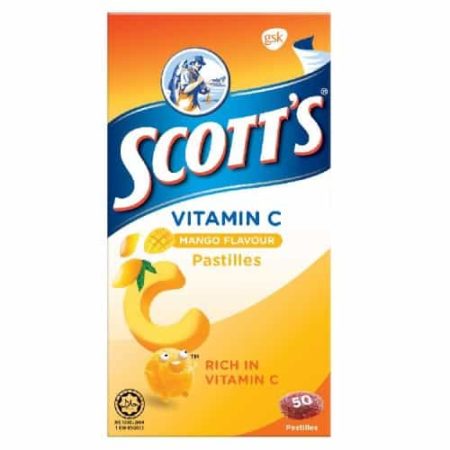 Scotts Vitamin C Pastilles (Mango) 50s | For Children Above 2 Years Old