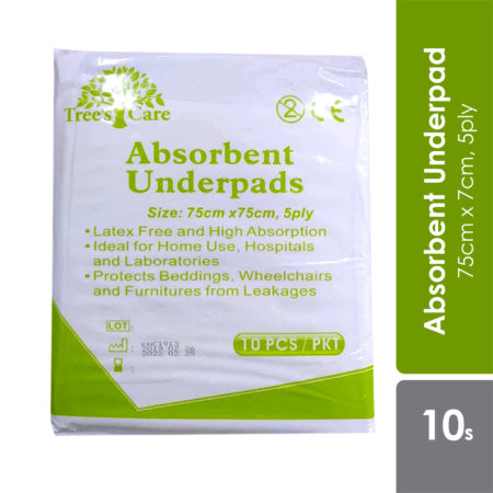 Trees Care Absorbent Underpad 75cmx75cm 10s