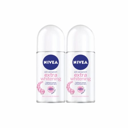 Nivea (f) Pearlbeauty Roll On 50ml 2s