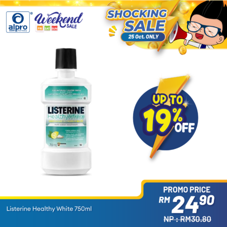 Listerine Healthy White 750ml